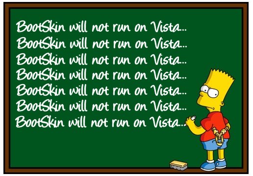 Bootskin will not run in Vsta